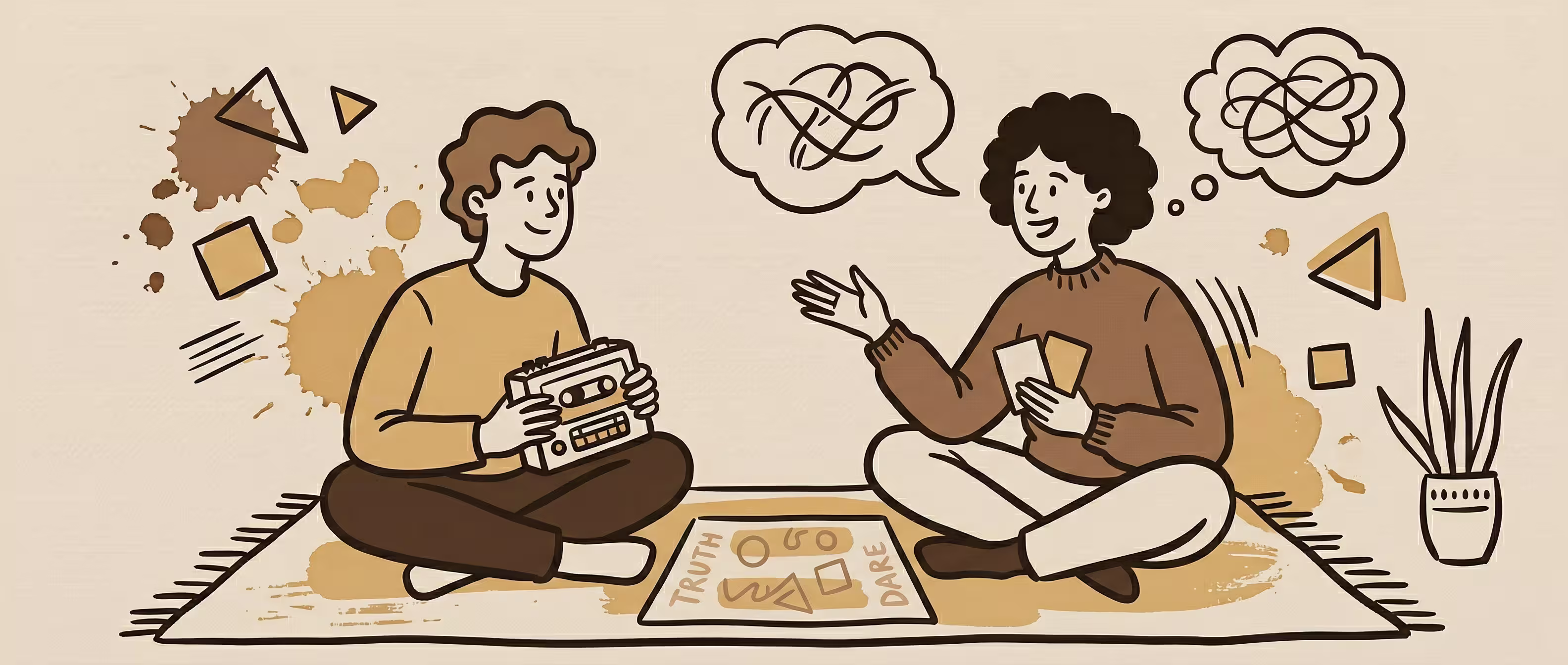 A mother and daughter writing down their favourite truth or dare stories together, turning game night into a lasting family keepsake