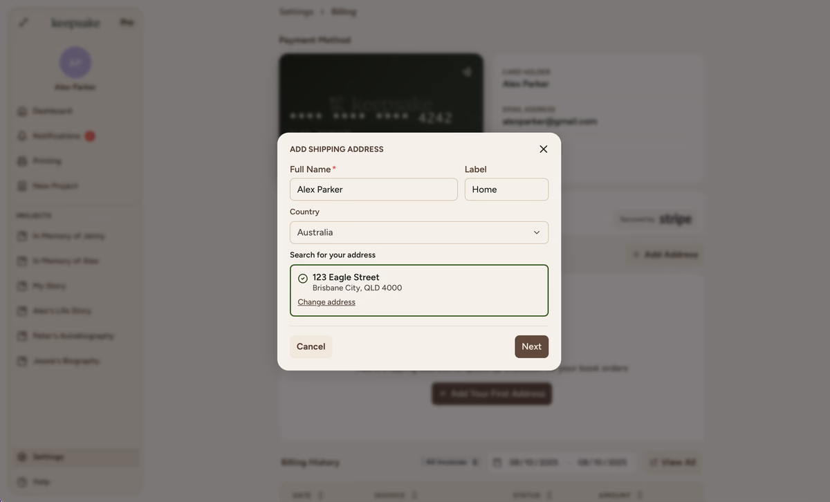Address
search