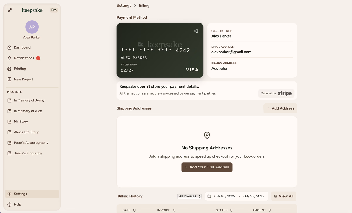 Add Address
button
