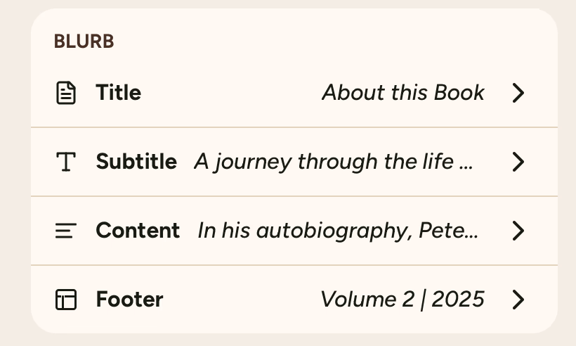 Blurb preview
comparison