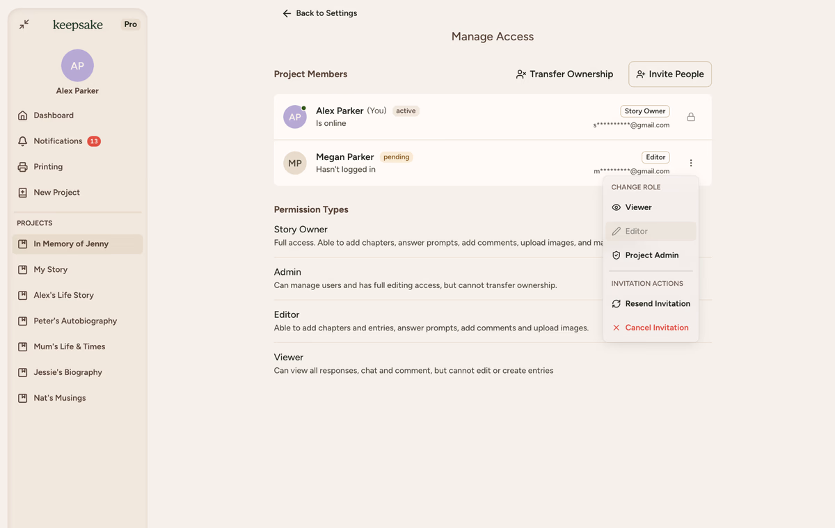 Permission management