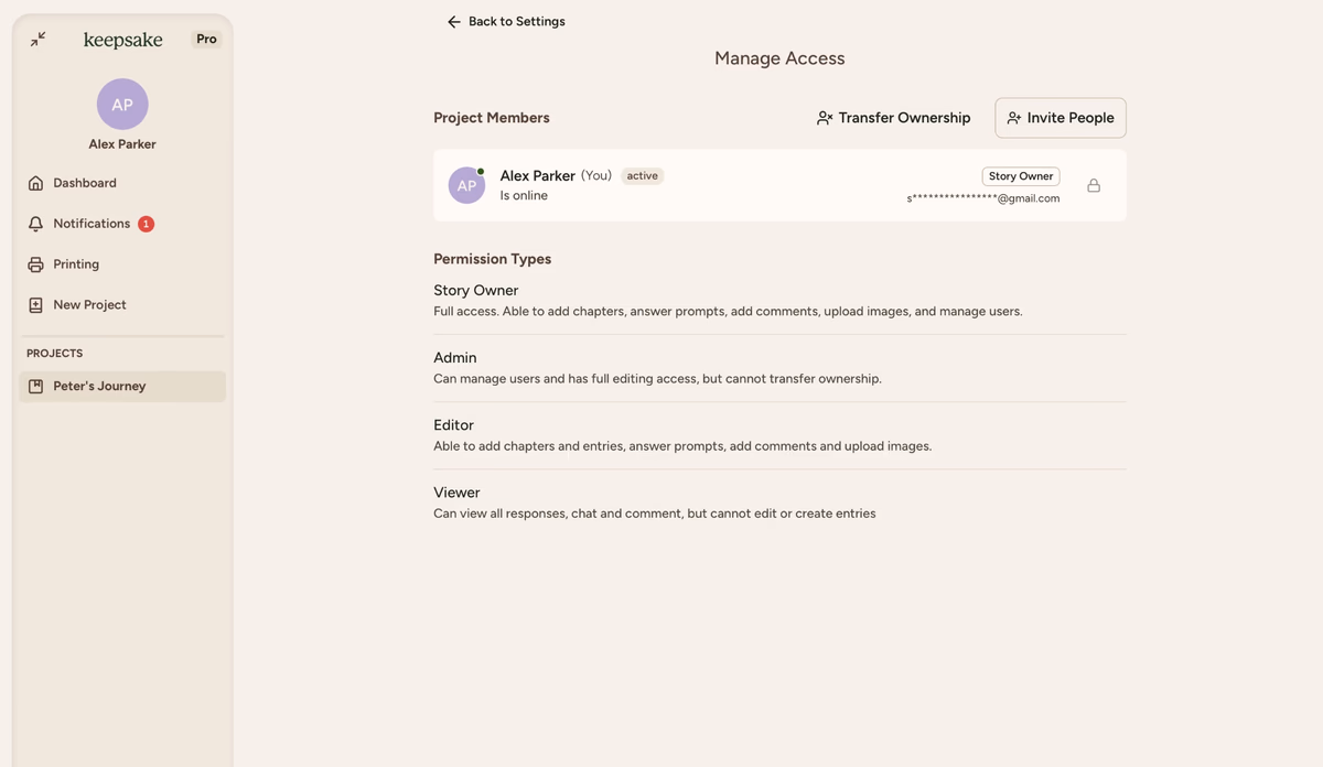 Invite People button