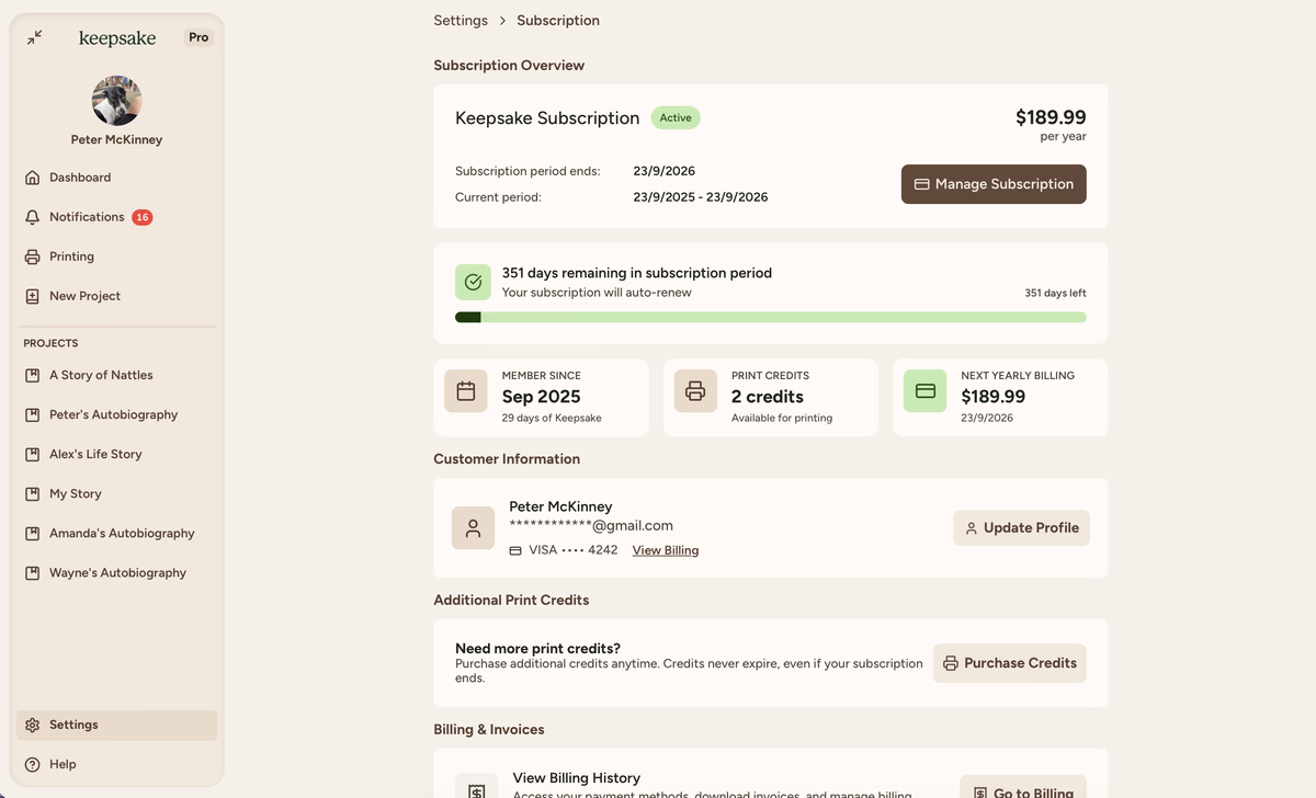 Manage
Subscription