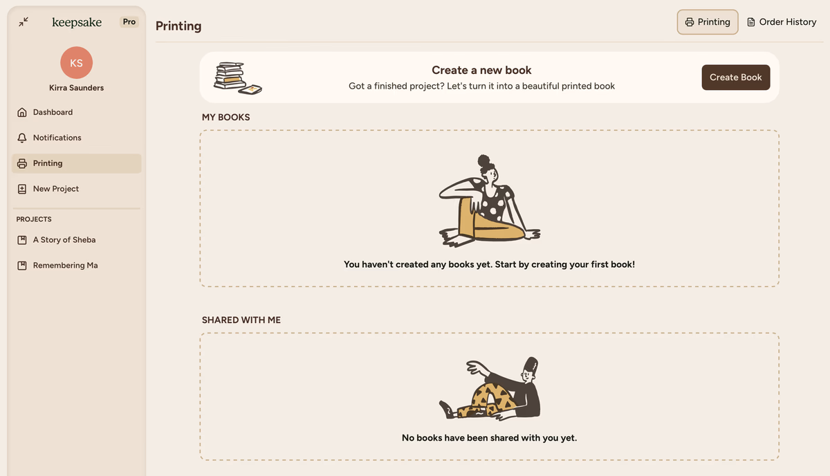 Create book button