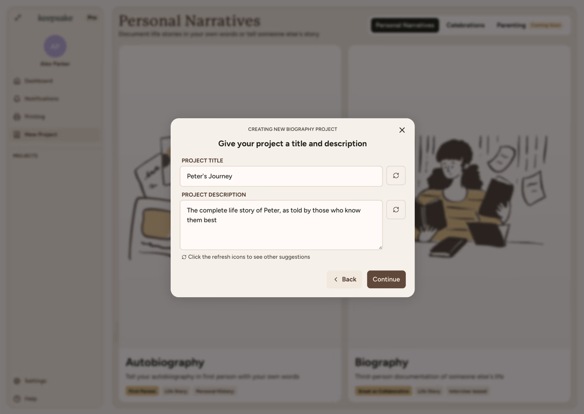 Project naming
screen