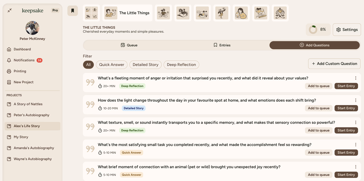 Add Custom Question
button