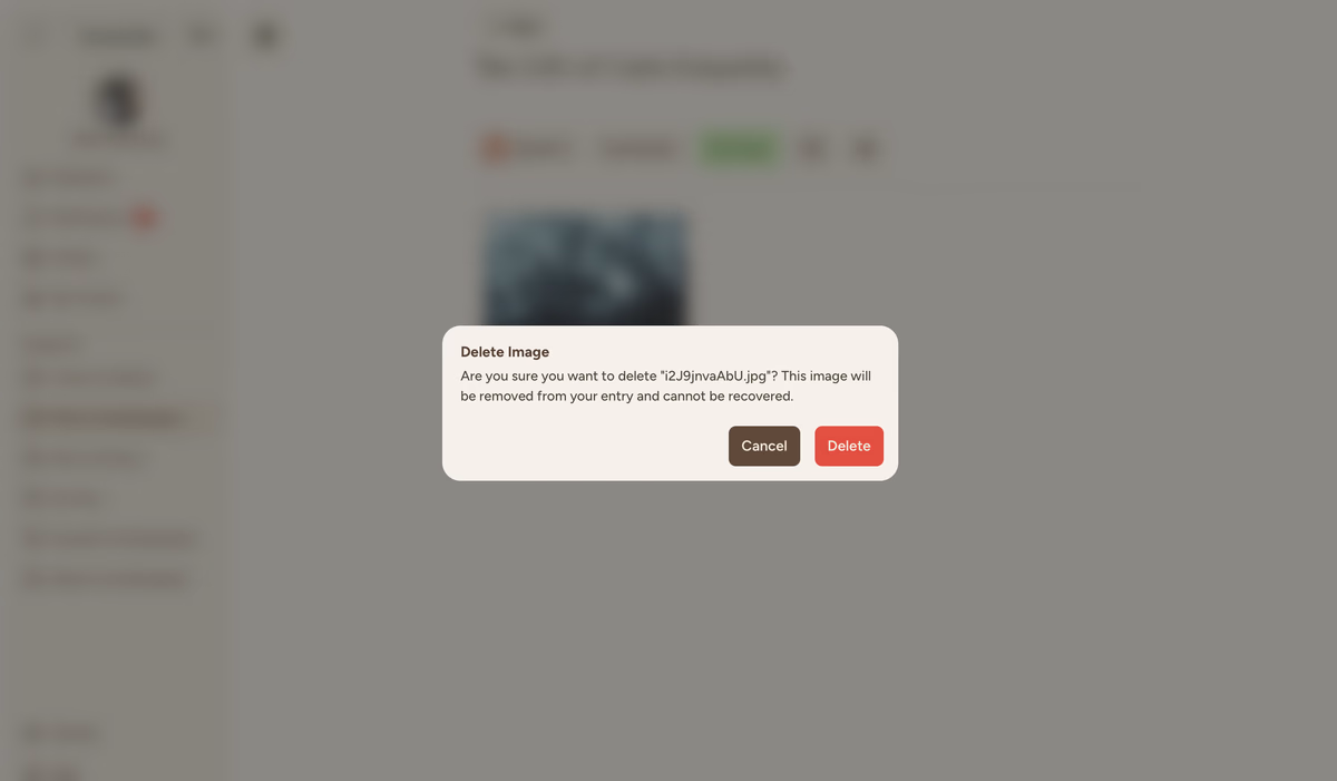 Confirm
deletion