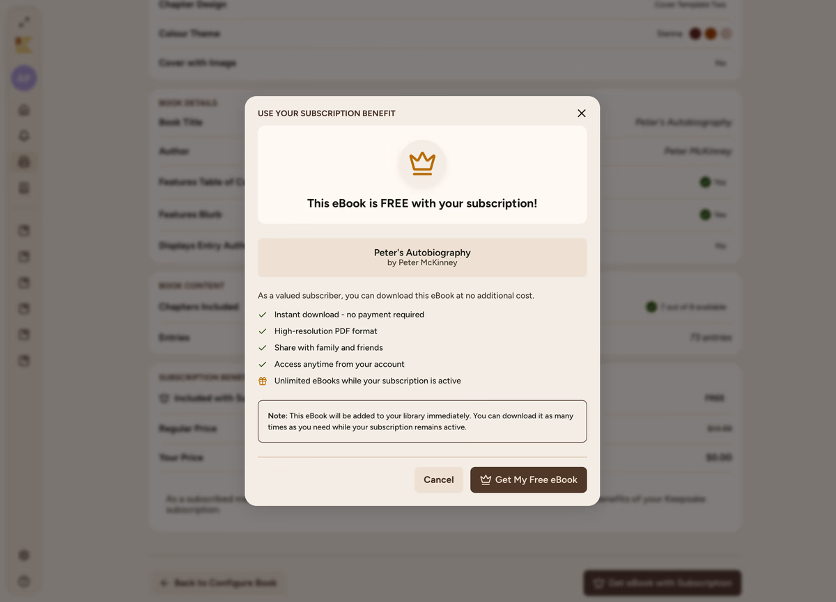 Subscription benefits
interface