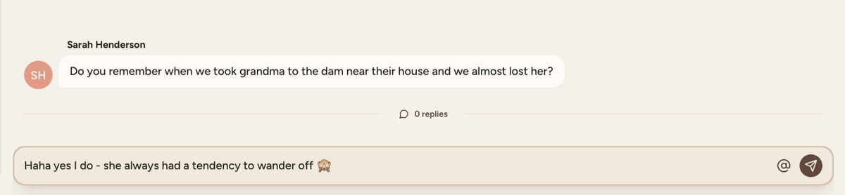 Message input