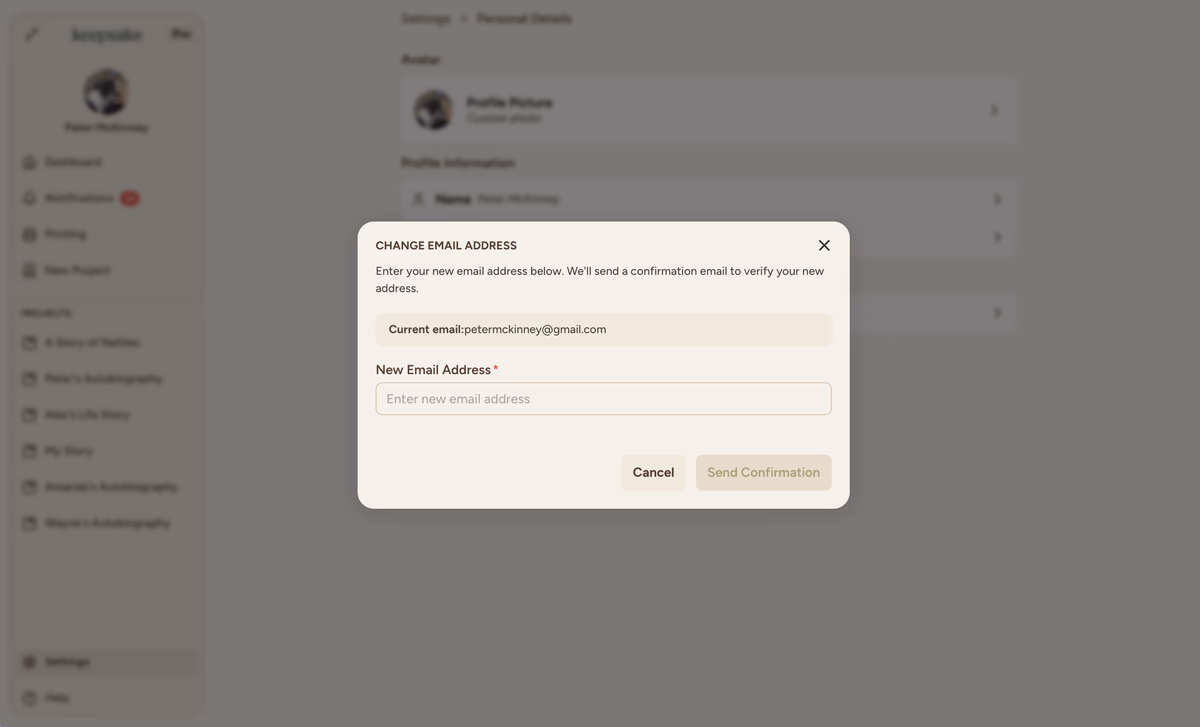 New email
input