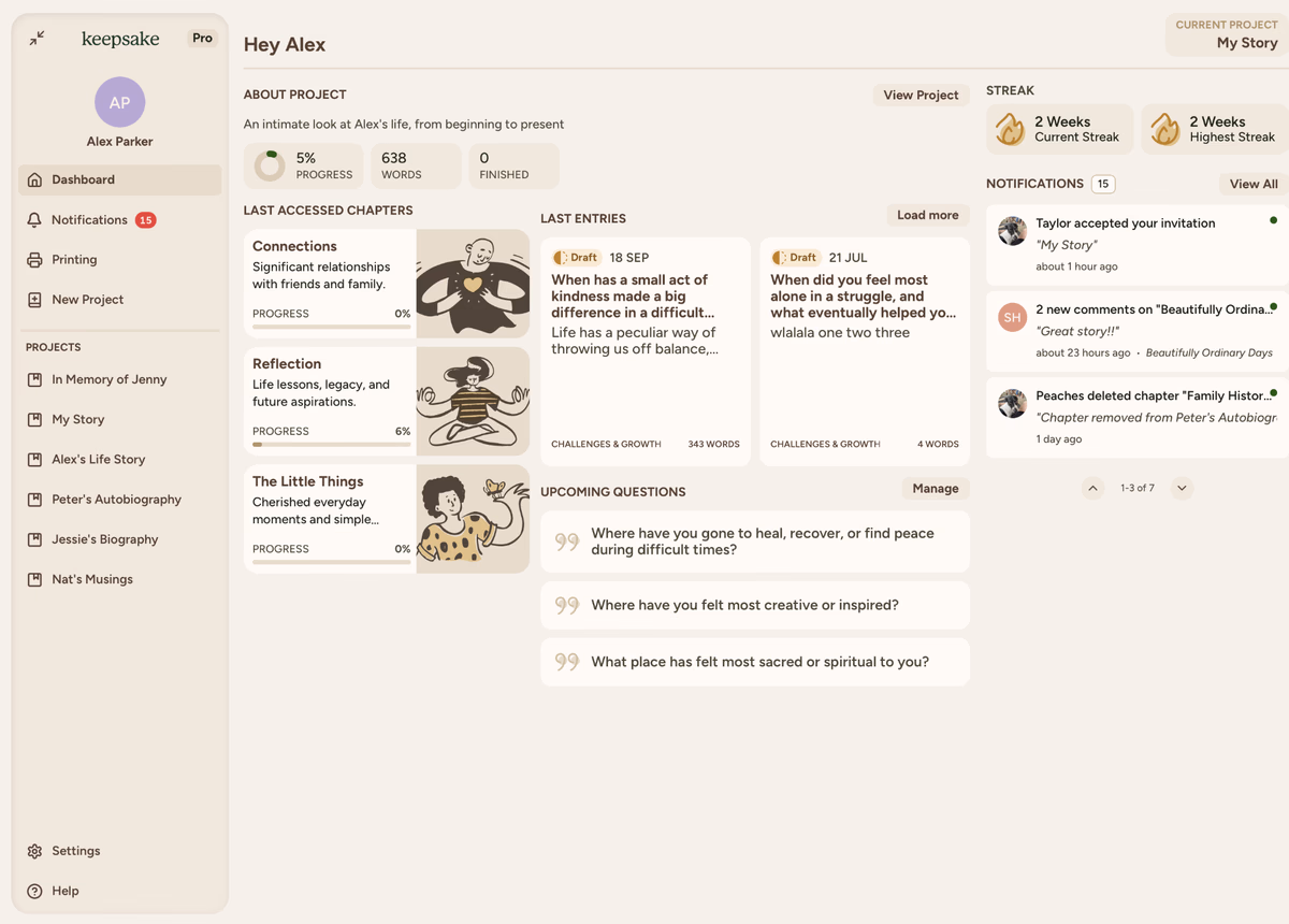 Dashboard queue
section